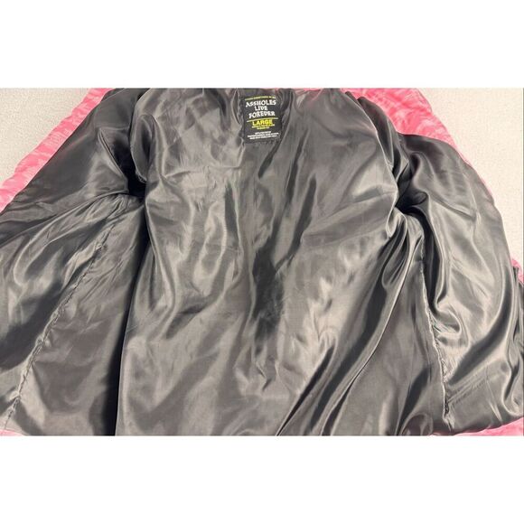 A**HOLES LIVE FOREVER UNISEX PINK CAMO PUFFER JACKET SIZE L - Picture 8 of 8